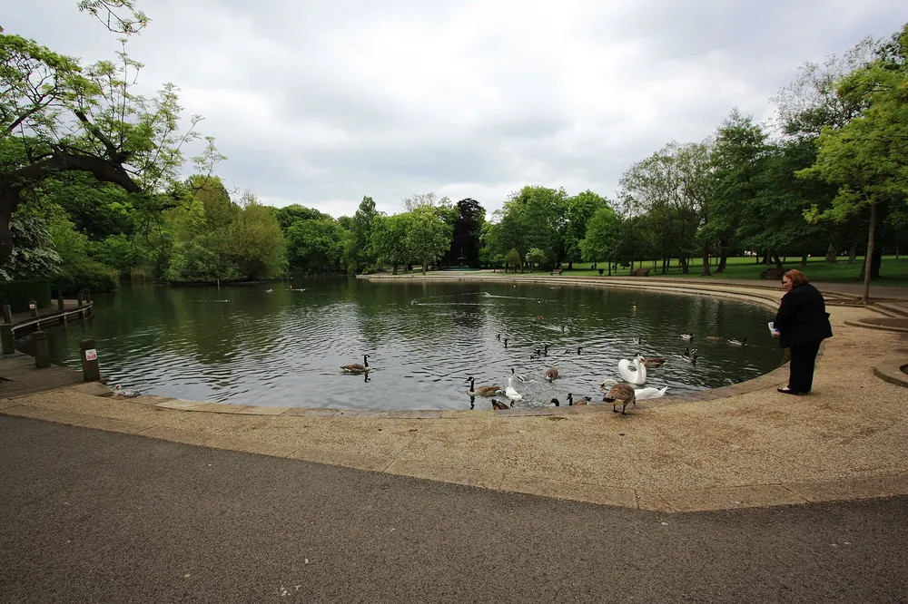 The lake in Ward Jackson Park, near West Park, Hartlepool